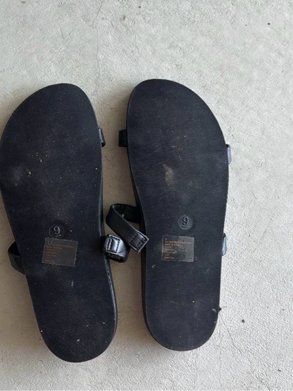 a new day Black Double-Strap Slide Sandals